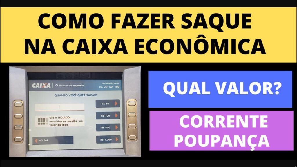 Qual é a tarifa para saque em terminais da Caixa Econômica Federal