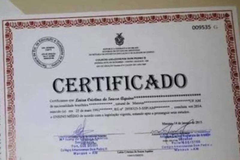 diploma de conclusao do ensino medio