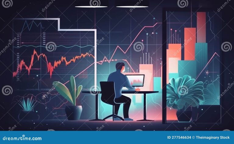 empresario analisando graficos financeiros