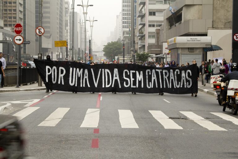 juventude em protesto por direitos e justica