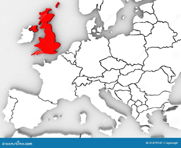 mapa da europa com destaque para o reino unido