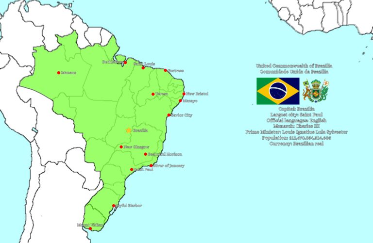 mapa do brasil com simbolos de descentralizacao