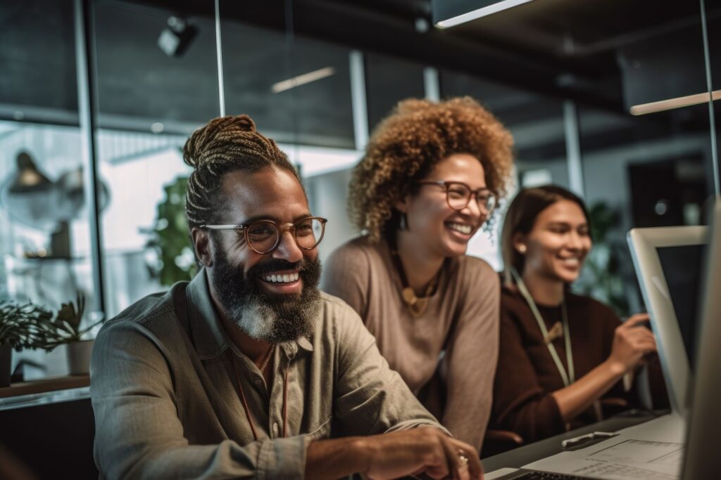 profissionais de ti em ambiente de trabalho